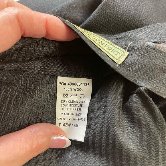 Ralph Lauren Men’s Black Wool Pants 42W 30L - Picture 6 of 8